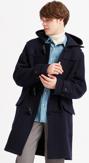 Classic on a budget: Wool blend duffle coats at Uniqlo