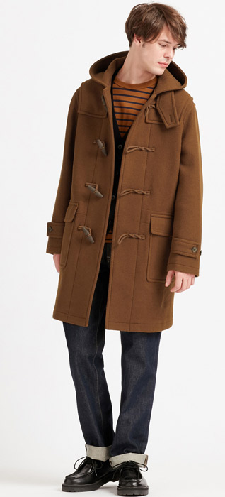 Classic on a budget: Wool blend duffle coats at Uniqlo