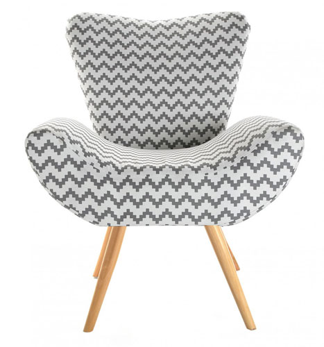 Retro-style Chevron Chair by Versa