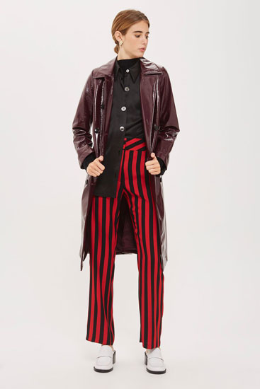 Retro vinyl trench coat at Topshop