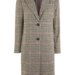 Vintage-style Bonded Heritage Check Coat at Topshop