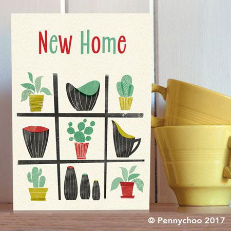 Honey, I'm Home! 1950s-style card range by Pennychoo