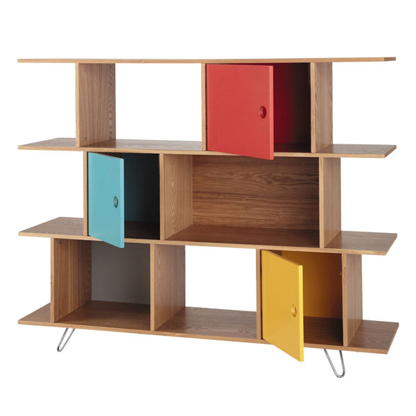 Happy retro-style bookcase at Maisons Du Monde