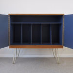 Upcycled midcentury record storage cabinet on eBay