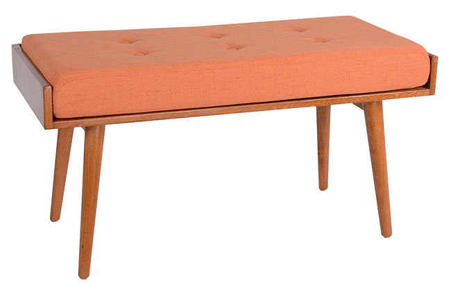 Robin midcentury-style bench by Porthos Home