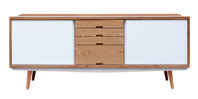 Midcentury-style solid oak sideboards by Red Edition