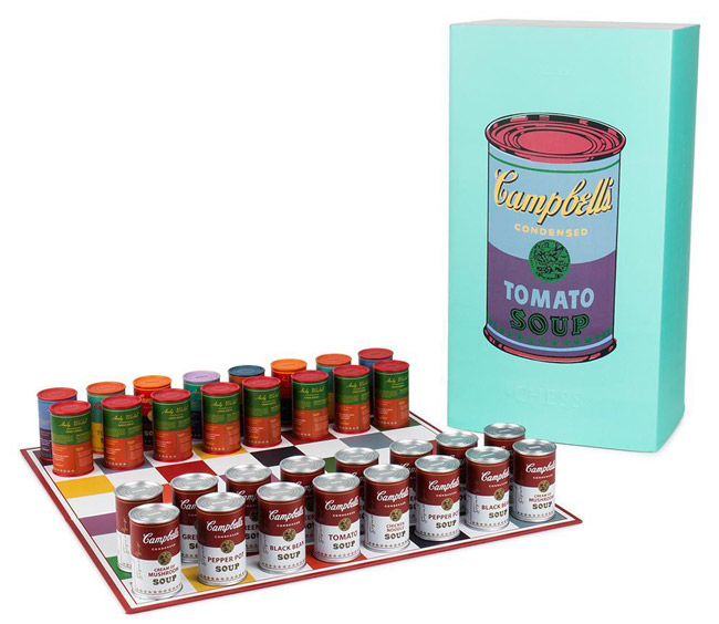 Andy Warhol Campbell's Soup Can Chess Set by Kidrobot