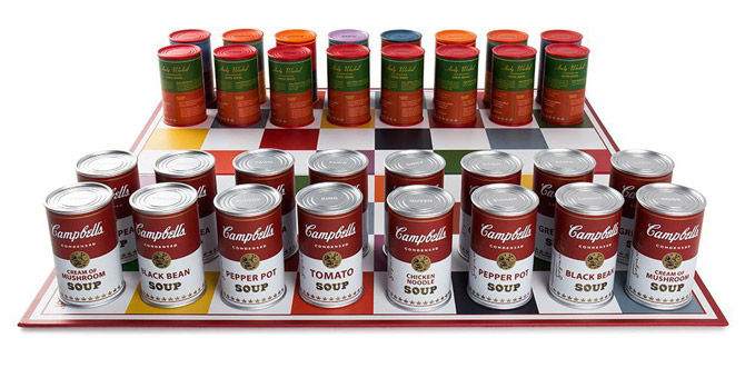 Andy Warhol Campbell's Soup Can Chess Set by Kidrobot