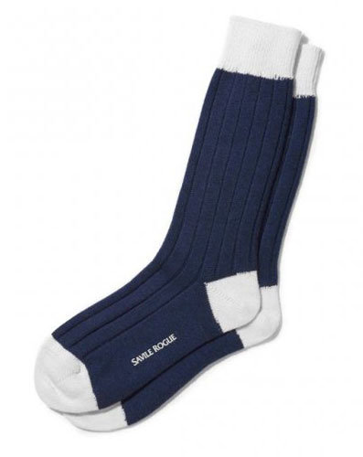 Vintage cashmere-blend football socks by Savile Rogue