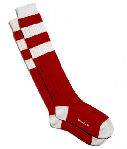 Vintage cashmere-blend football socks by Savile Rogue