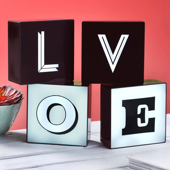 LED Alphabet typographic box lights