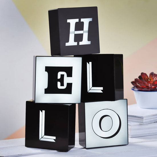 LED Alphabet typographic box lights