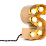 Vintage-style Caractere alphabet wall lights by Seletti