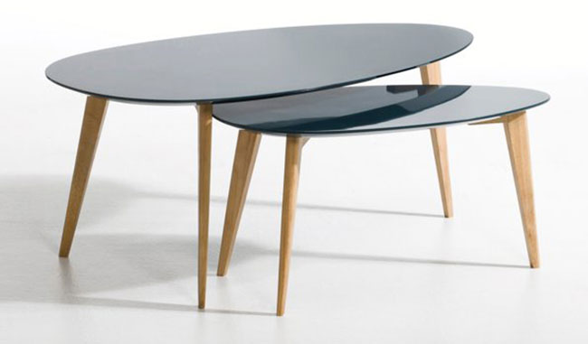 Flashback lacquered tables at La Redoute