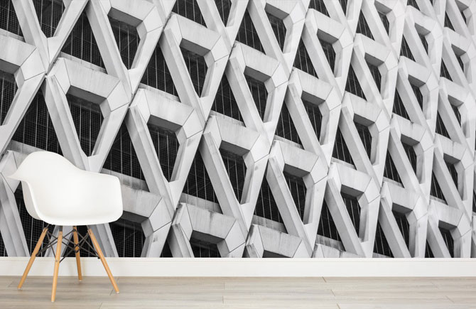 Brutalist Architecture wallpaper range by Murals