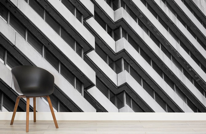 Brutalist Architecture wallpaper range by Murals