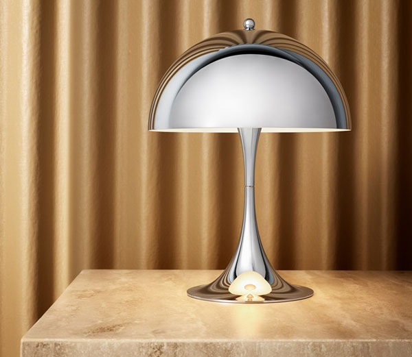 Verner Panton’s 1970s Panthella Mini lamp returns in Chrome