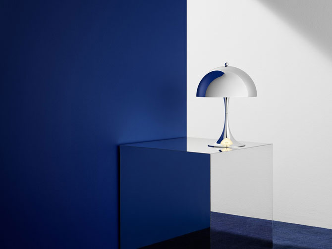 Verner Panton’s 1970s Panthella Mini lamp returns in Chrome