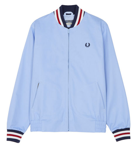 Reissued: Fred Perry Tennis Bomber Jacket in sky blue - Retro to Go