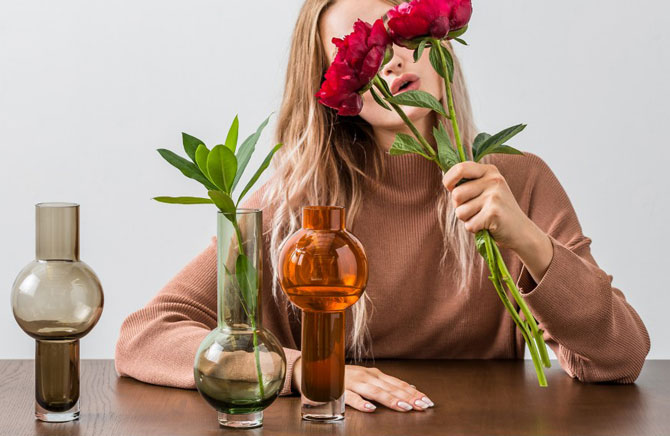 Joron 1960s-style glass ball vases at Made