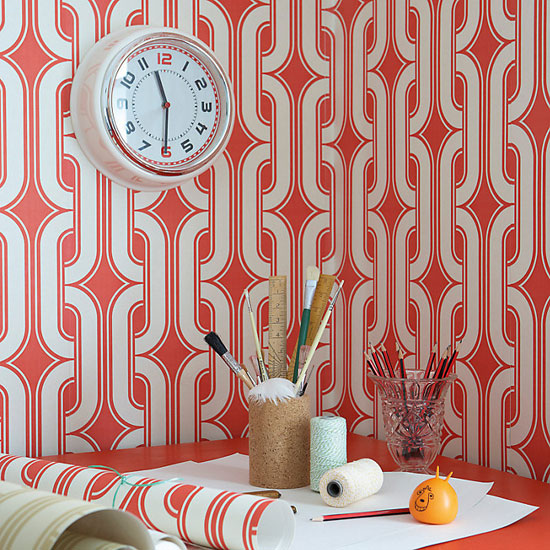 1970s Lavaliers wallpaper reissued by the Little Greene Paint Company