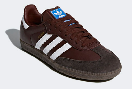 Adidas Samba OG trainers reissue in brown leather