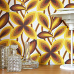 1960s Starflower wallpaper reissued in three shades