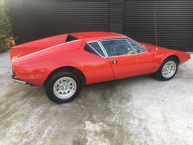 Fully restored 1972 Detomaso Pantera sports car on eBay