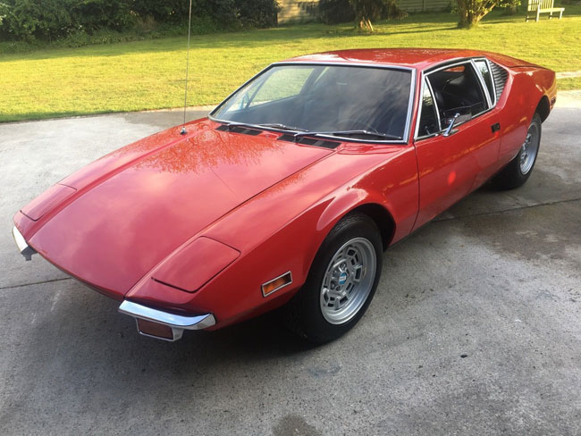 Fully restored 1972 Detomaso Pantera sports car on eBay