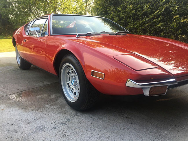 Fully restored 1972 Detomaso Pantera sports car on eBay