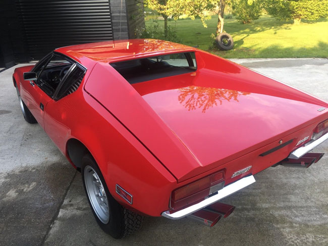 Fully restored 1972 Detomaso Pantera sports car on eBay