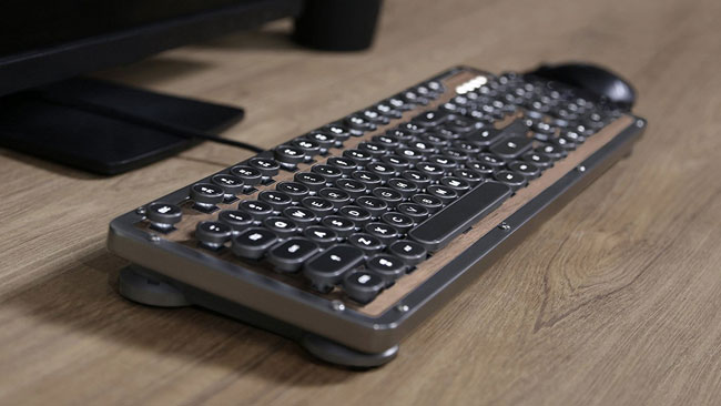 Elwood vintage-style mechanical keyboard by Azio