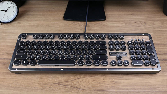 Elwood vintage-style mechanical keyboard by Azio