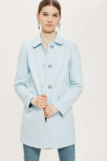 Retro Jewel Button Coat at Topshop