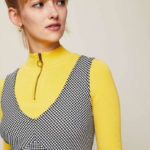 Retro dogtooth checked pinafore dress at Miss Selfridge