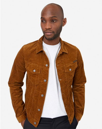 Billy brown cord trucker jacket by Nudie Jeans