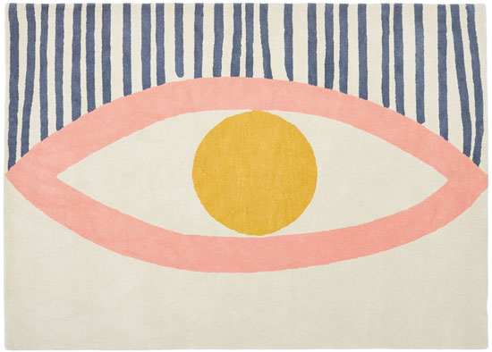 1950s-style abstract Eye and Face rugs at Habitat