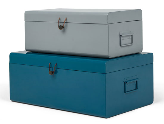 Vintage-style Daven storage trunks at Made