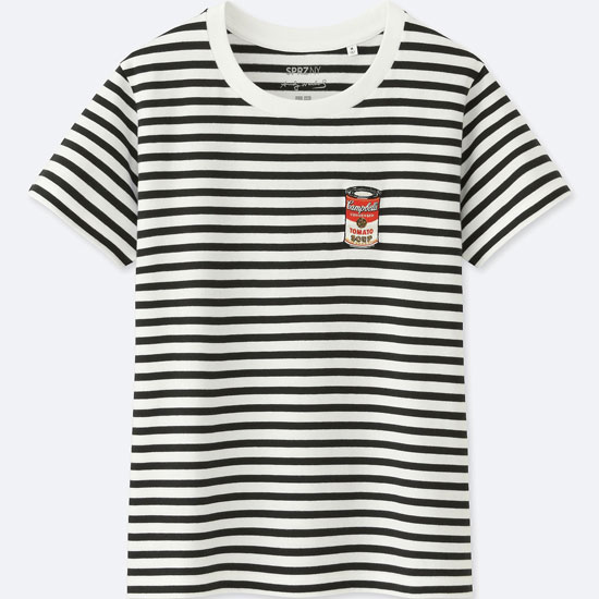 Andy Warhol striped t-shirts at Uniqlo