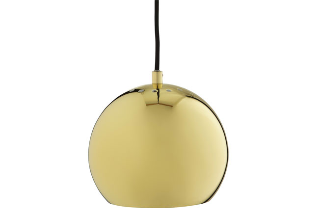 1960s Frandsen Ball ceiling light in brass