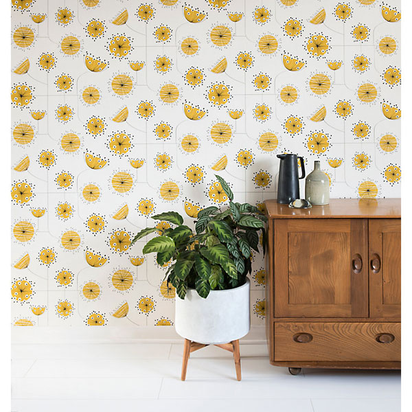 Midcentury Dandelion Mobile wallpaper range by MissPrint