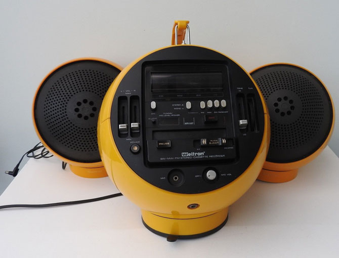 1970s Weltron space age audio system and speakers on eBay