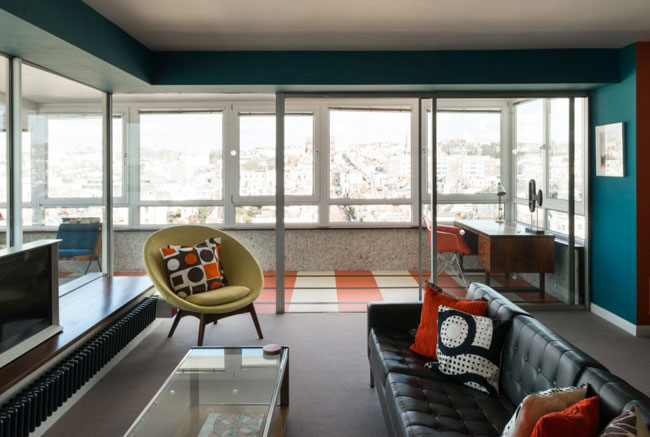 1960s living: Apartment in the Richard Seifert-designed Bedford Towers in Brighton, East Sussex