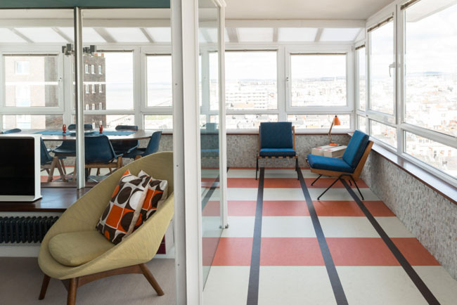 1960s living: Apartment in the Richard Seifert-designed Bedford Towers in Brighton, East Sussex