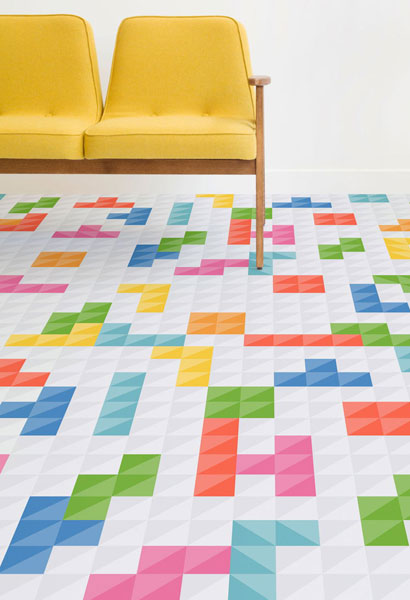 House of fun: Retro games flooring by Atrafloor