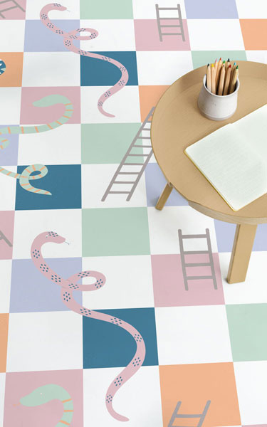 House of fun: Retro games flooring by Atrafloor