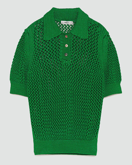 zara mens knitted polo