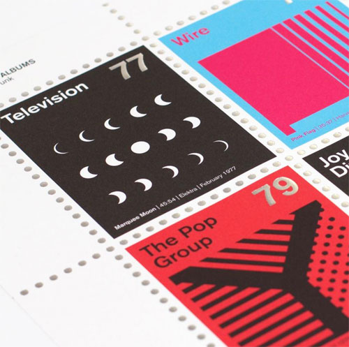 Post-punk stamp album print by Dorothy