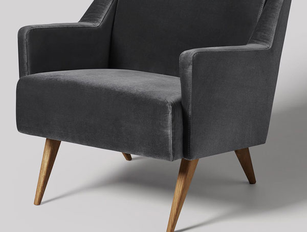 Midcentury-style Rune armchairs at Swoon Editions