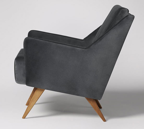 Midcentury-style Rune armchairs at Swoon Editions
